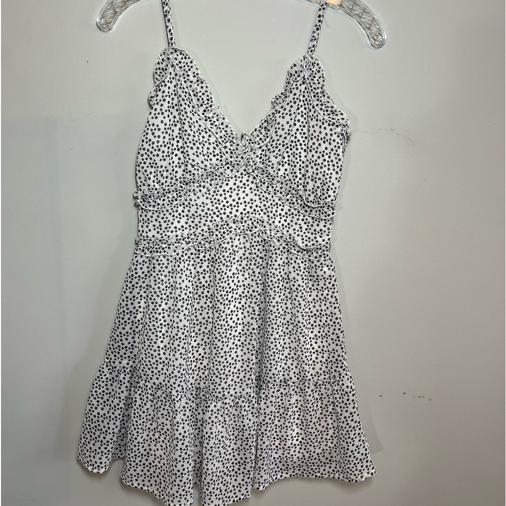 Spotted Pattern Flowy Mini Dress